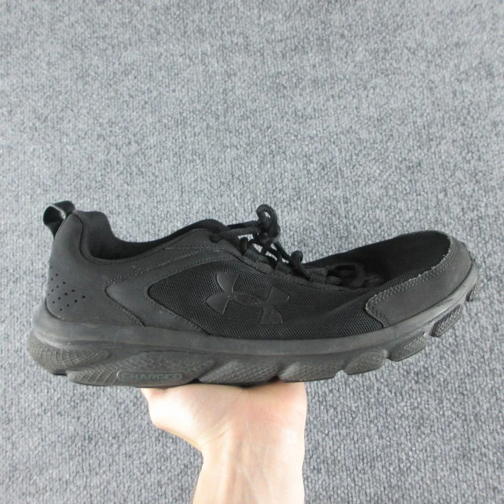 Under Armour Charged Shoes Mens Size 13 Black Mesh Running Walking 3024590-003